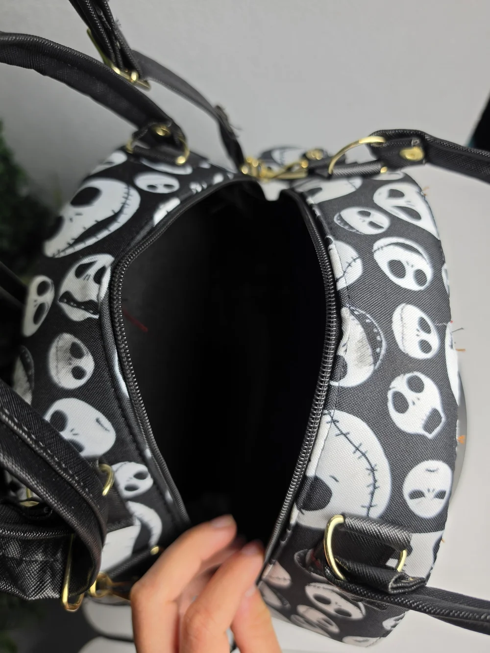 New Black Jack Character Round Crossbody Bag for Women